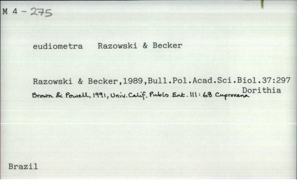 front of card